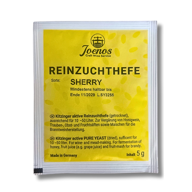 Kitzinger Joenos Sherry - Trockenreinzuchthefe Weinhefe - 5g