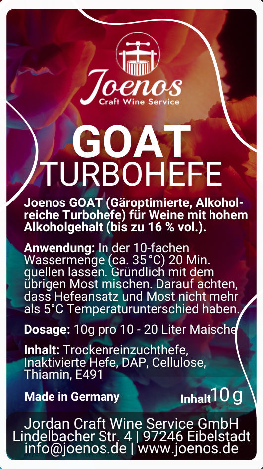 Joenos Trocken Hefe GOAT (Turbohefe) - Reinzuchthefe 10g