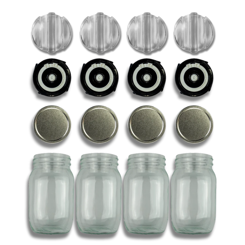 Fermentationsglas 4er-Set für Wein, Kombucha, Gemüse, Kefir, Sauerteig Fermentationsglas 4er-Set für Wein, Kombucha, Gemüse, Kefir, Sauerteig