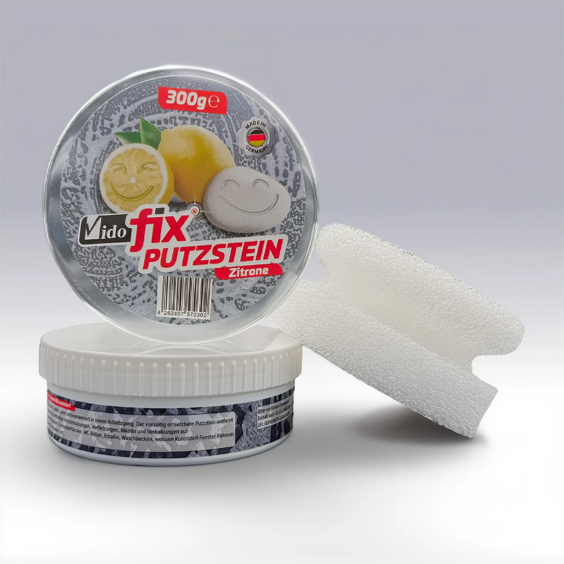 Vidofix Putzstein inkl. Spezialschwamm Zitrone 300 g Vidofix Putzstein inkl. Spezialschwamm Zitrone 300 g