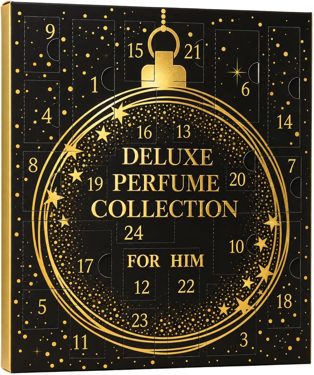 Real Time Deluxe Parfum Adventskalender 2026 für Herren 24 Düfte | Eau de Toilette, 24 Türchen, Verschiedene Düfte, Weihnachtskalender, Männer Geschenkset